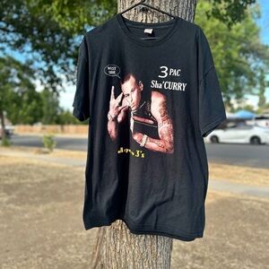 Stephan Curry 3PAC Sha'Curry Black Graphic Tee